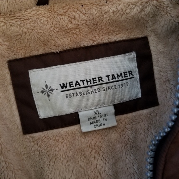Weather Tamer Winter Coat Brown Tan XL - Picture 6 of 7